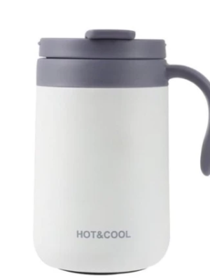 แก้วน้ำ แก้วกาแฟ สแตนเลส เก็บอุณหภูมิ มีหูจับ เก็บความเย็น เก็บความร้อน Coffee vacuum mug