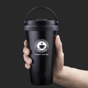 แก้วกาแฟ สแตนเลส ฝาหิ้ว แก้วเก็บเย็น เก็บความร้อน Coffee mug with handle