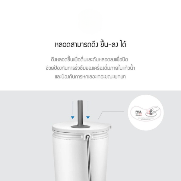 LocknLock แก้วเก็บอุณหภูมิพร้อมหลอด Bucket Tumbler with Straw - Image 2