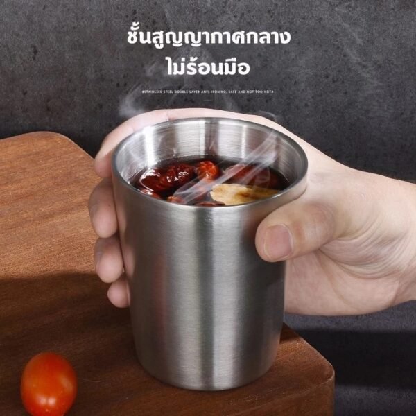 แก้วเก็บความเย็น 175ml แก้วเก็บอุณหภูมิ ไม่ร้อนมือ