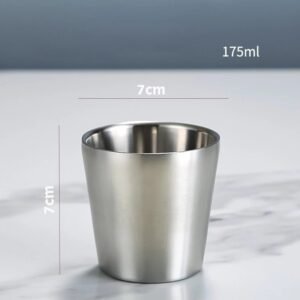 แก้วเก็บความเย็น 175ml แก้วเก็บอุณหภูมิ ไม่ร้อนมือ - Image 5