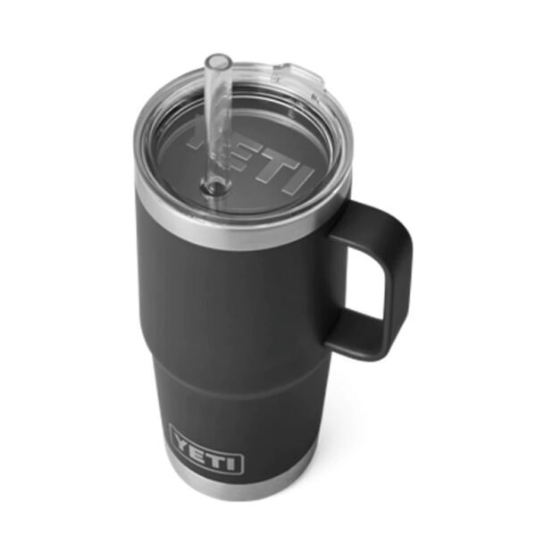 แก้วเยติเก็บความเย็น รุ่น RAMBLER 35 OZ MUG WITH STRAW LID BLACK - Image 2