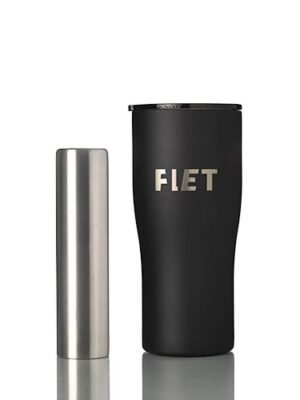 FLET tumbler 24 oz - สีดำ - แก้วเก็บความเย็น มาพร้อมแท่งน้ำแข็งสแตนเลส