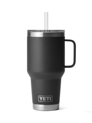 แก้วเยติเก็บความเย็น รุ่น RAMBLER 35 OZ MUG WITH STRAW LID BLACK