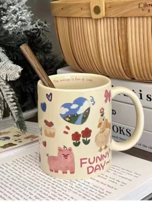 ถ้วยเซรามิค ถ้วยน้ำ แก้วมัค Mug กล่องของขวัญ ของที่ระลึกวันเกิด ถ้วยน้ำสำนักงาน
