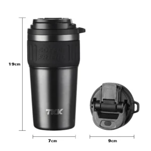 TKK แก้วกาแฟเก็บความร้อน 630ml เซรามิกชั้นใน แก้วสแตนเลสสุญญากาศเก็บความเย็น coffee thermos 2in1 - Image 3