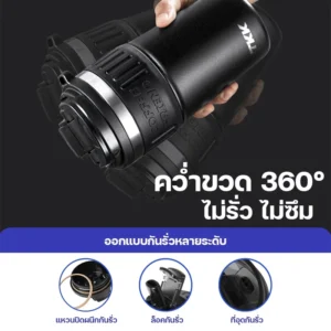 TKK แก้วกาแฟเก็บความร้อน 630ml เซรามิกชั้นใน แก้วสแตนเลสสุญญากาศเก็บความเย็น coffee thermos 2in1 - Image 4