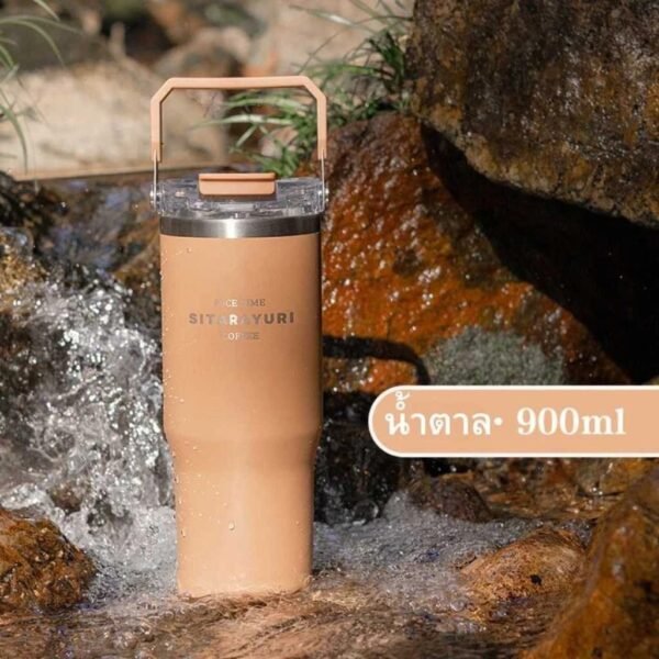 SITARAYURI แก้วน้ำเก็บความเย็นแบบหูหิ้ว ขนาด 900ml
