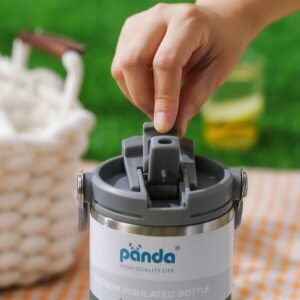 PANDA(ของแท้) แก้วเก็บความเย็น ฝา2หัว 900ML รุ่นมีหูหิ้วมีหลอด - Image 3